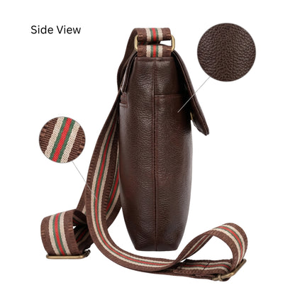 Premium Customized Retro Leather Sling Side Bag for Corporate & Daily Use