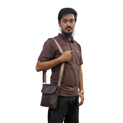 Premium Customized Retro Leather Sling Side Bag for Corporate & Daily Use