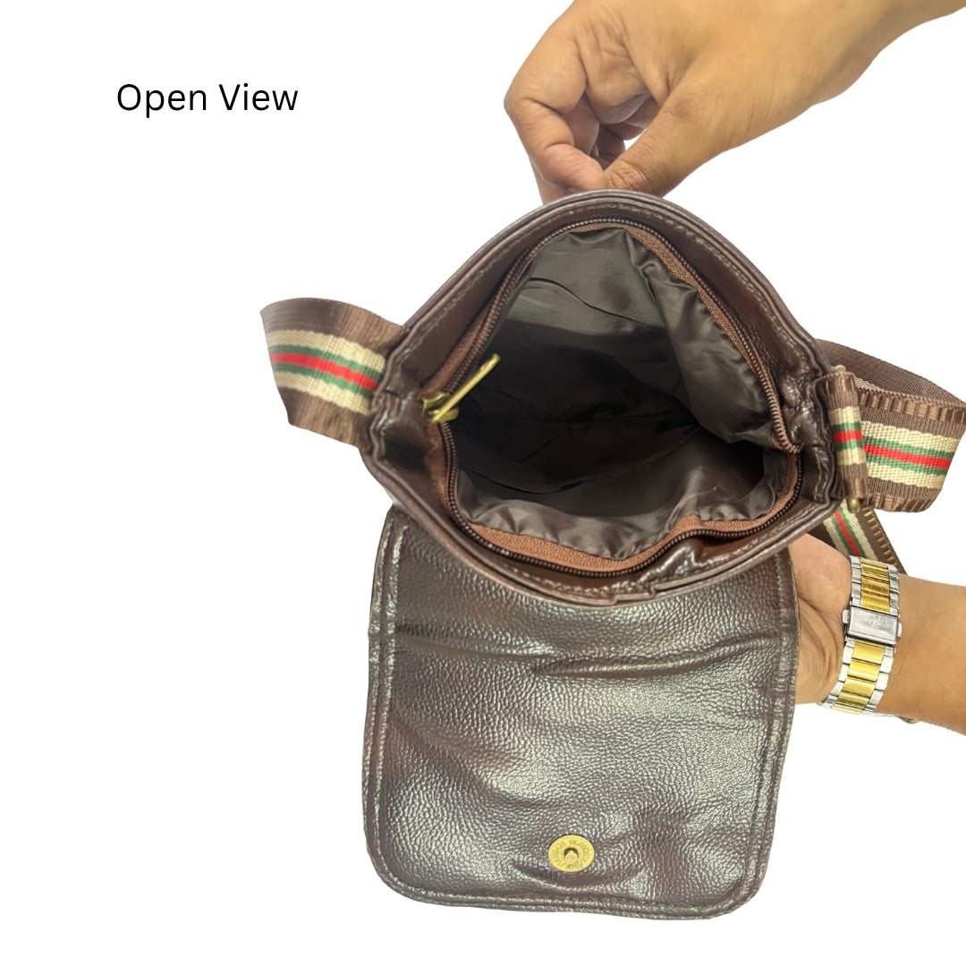 Premium Customized Retro Leather Sling Side Bag for Corporate & Daily Use