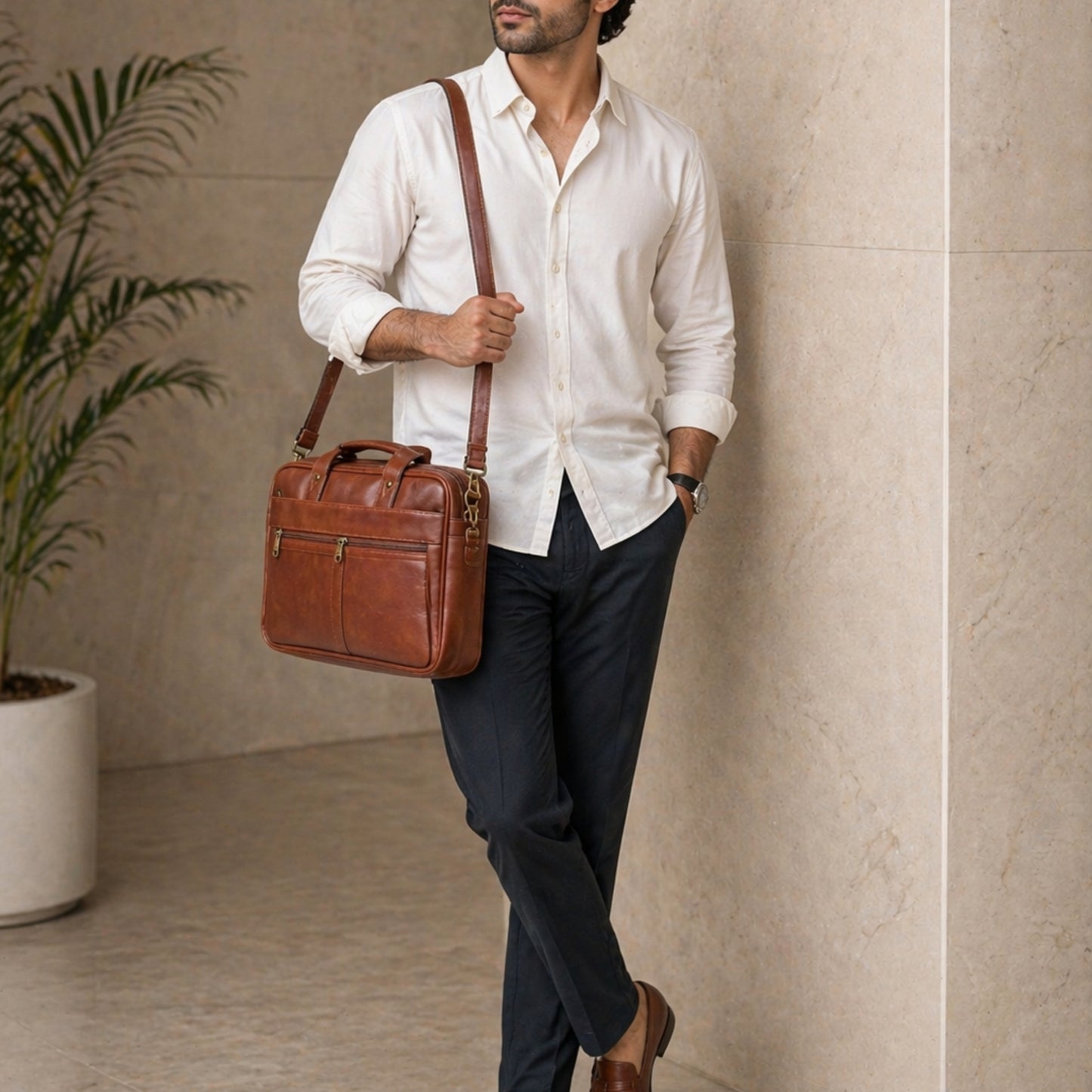 Premium Customized Executive Laptop Office Bag with Multiple Compartments for Corporate Use