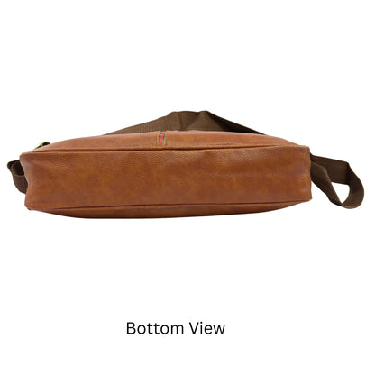 Premium Customized Leather Laptop Messenger Bag for Corporate & Office Use