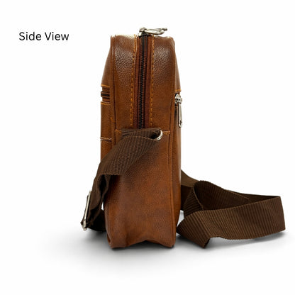 Premium Customized Leather Sling Side Bag for Corporate & Daily Office Use