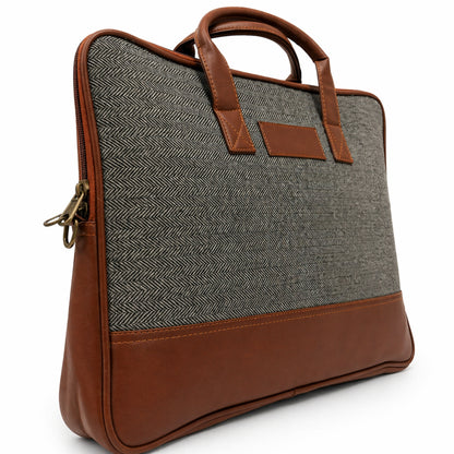 Premium Customized Fabric & Leather Laptop Messenger Bag for Corporate Office Use