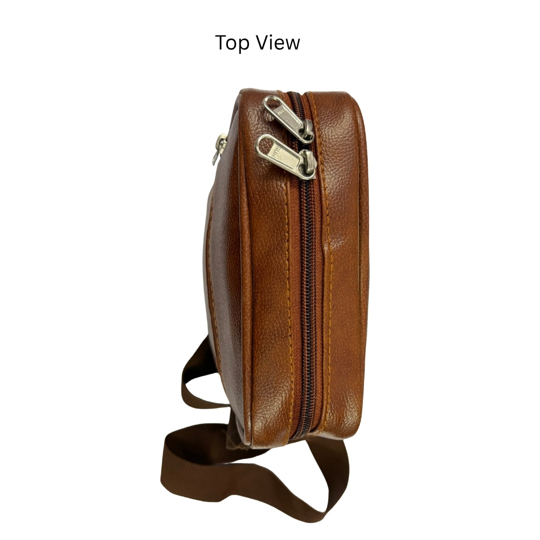 Premium Customized Leather Sling Side Bag for Corporate & Daily Office Use