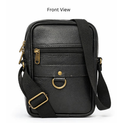 Premium Customized Leather Sling Side Bag with Multiple Pockets for Corporate Use