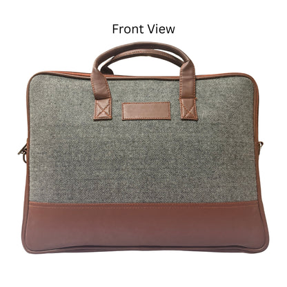 Premium Customized Fabric & Leather Laptop Messenger Bag for Corporate Office Use