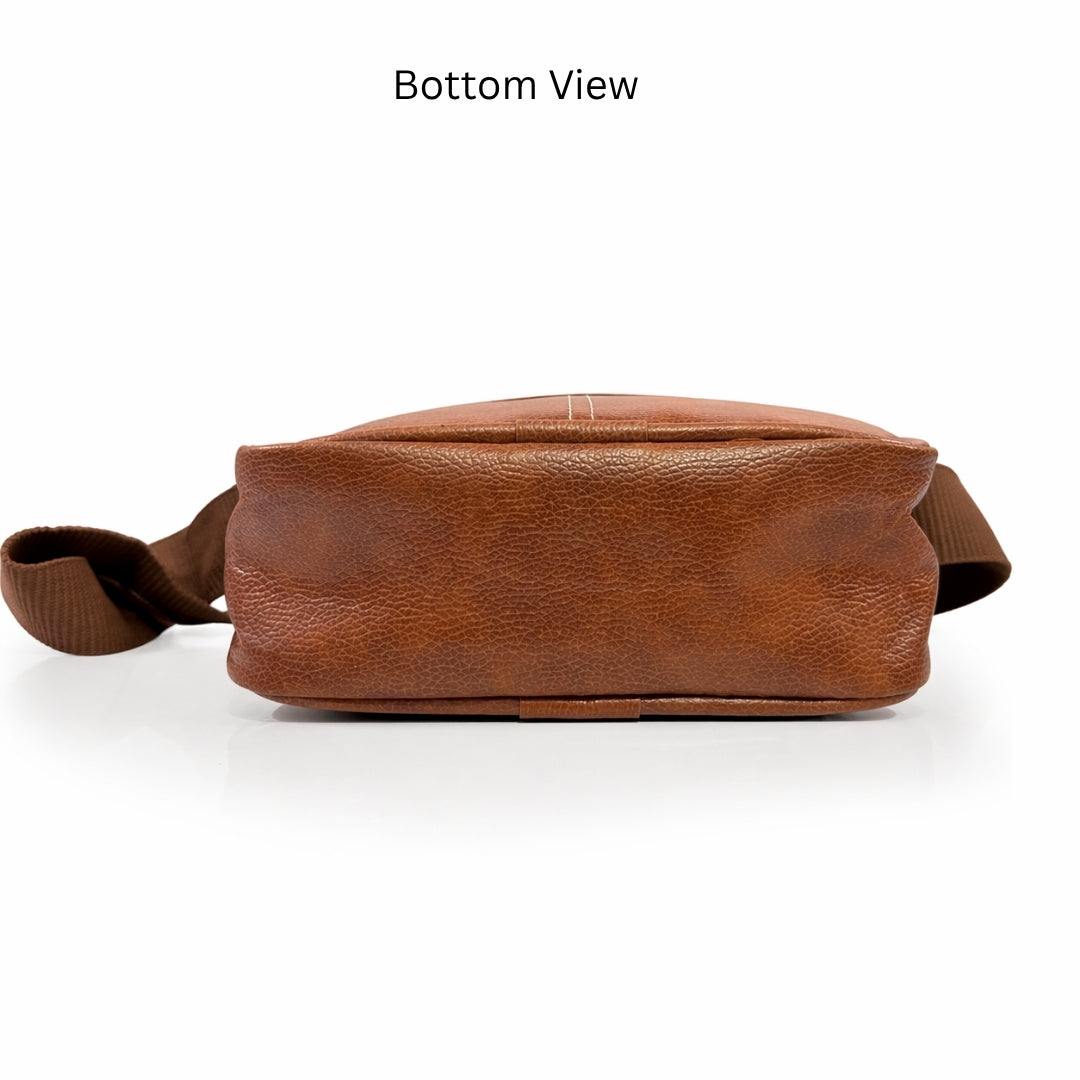 Premium Customized Leather Sling Side Bag for Corporate & Daily Office Use
