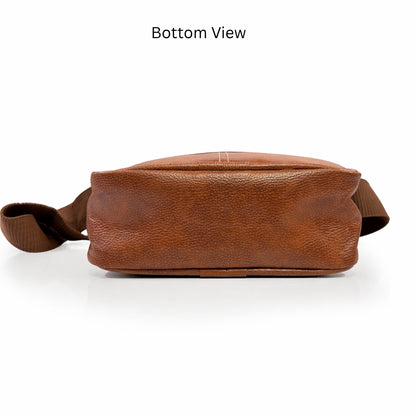 Premium Customized Leather Sling Side Bag for Corporate & Daily Office Use
