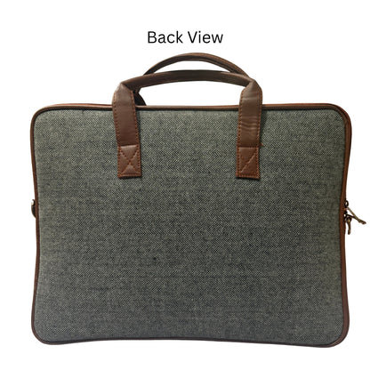 Premium Customized Fabric & Leather Laptop Messenger Bag for Corporate Office Use