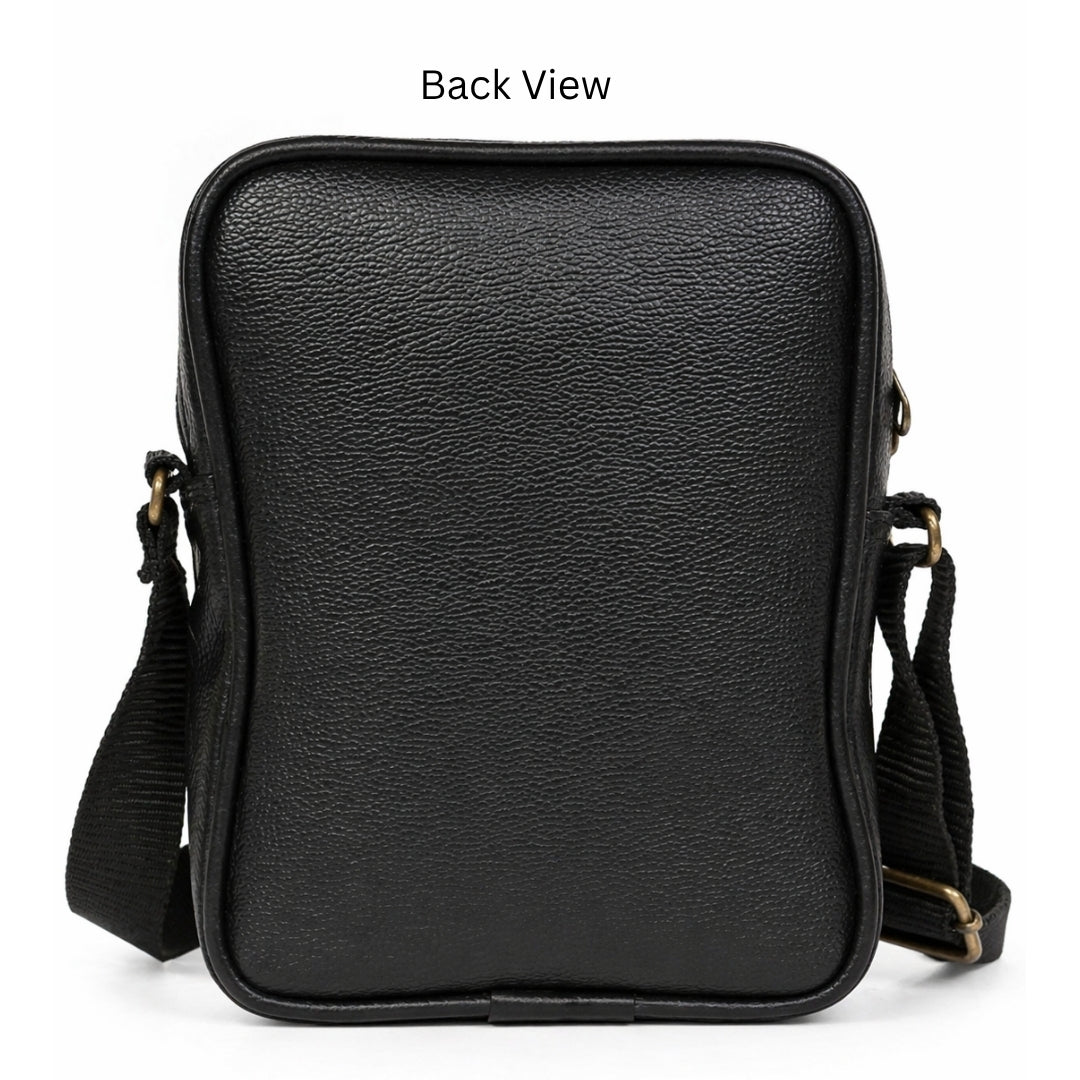 Premium Customized Leather Sling Side Bag with Multiple Pockets for Corporate Use