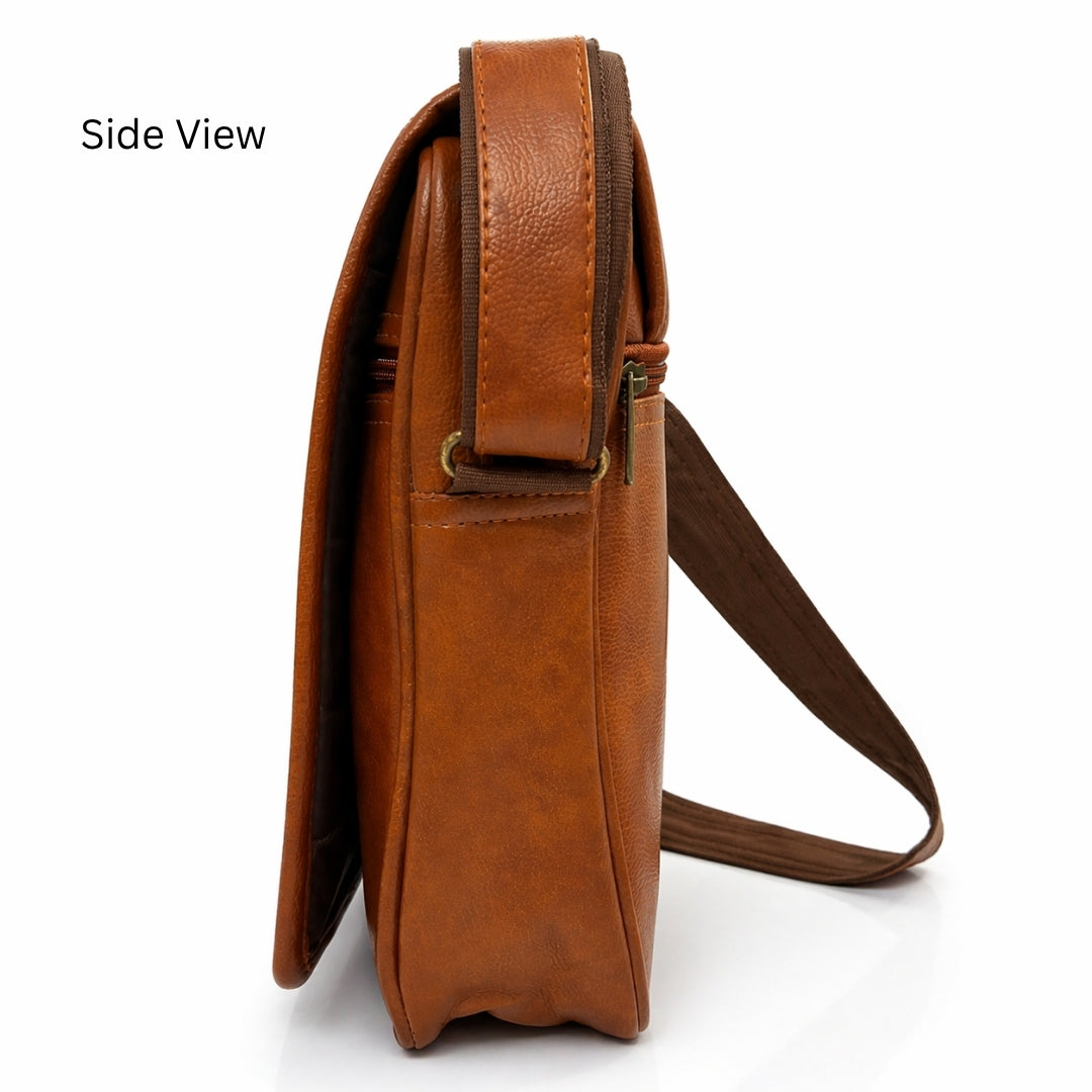 Premium Customized Soft Leather Sling Side Bag for Corporate & Daily Use