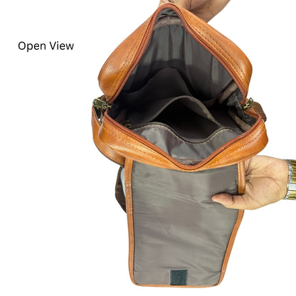 Premium Customized Soft Leather Sling Side Bag for Corporate & Daily Use