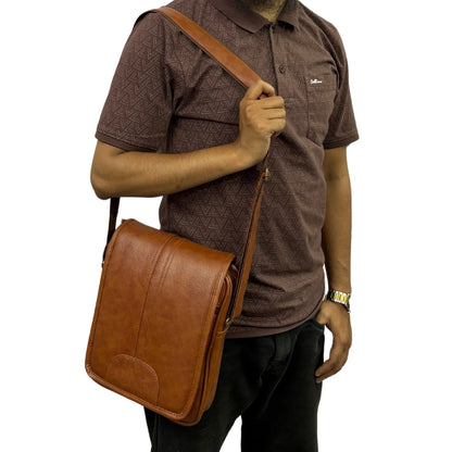 Premium Customized Soft Leather Sling Side Bag for Corporate & Daily Use