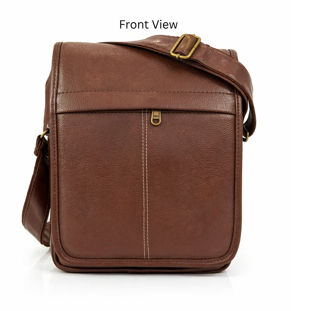 Premium Customized Executive Leather Sling Side Bag for Corporate & Office Use