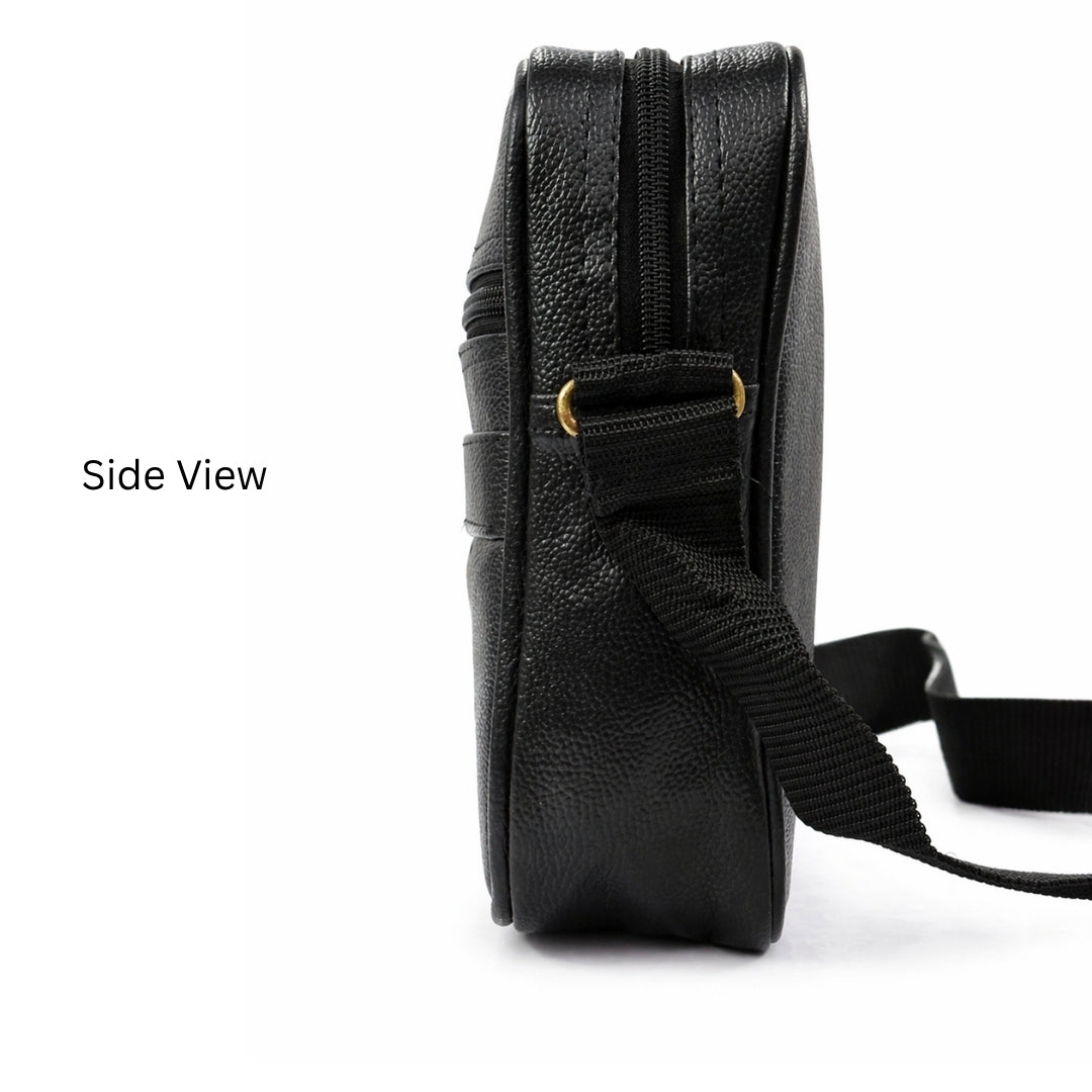 Premium Customized Leather Sling Side Bag with Multiple Pockets for Corporate Use
