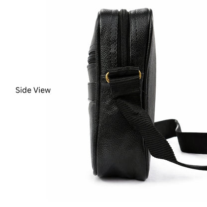 Premium Customized Leather Sling Side Bag with Multiple Pockets for Corporate Use