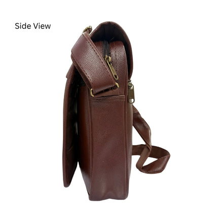 Premium Customized Executive Leather Sling Side Bag for Corporate & Office Use