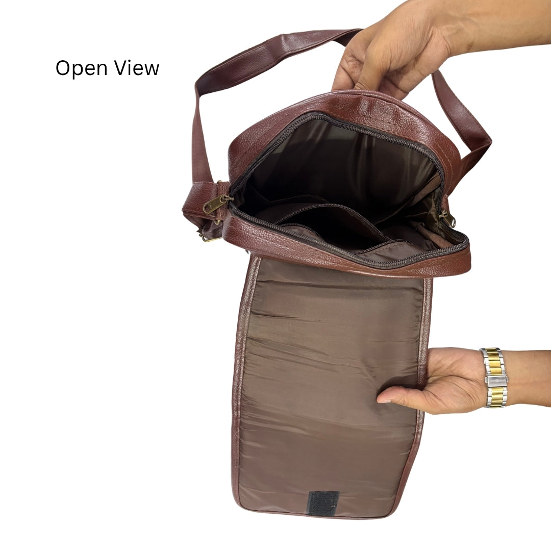 Premium Customized Executive Leather Sling Side Bag for Corporate & Office Use