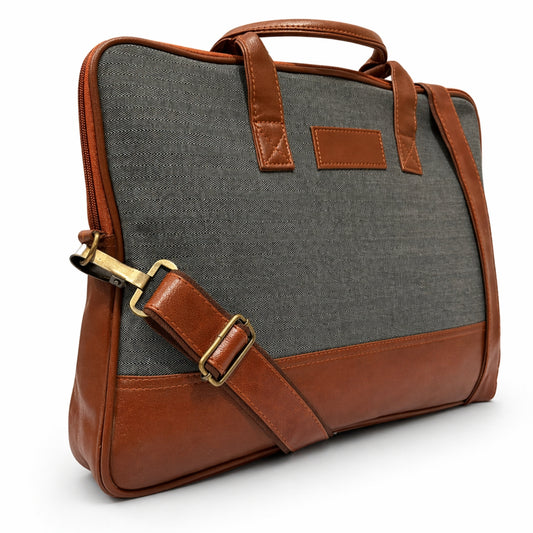 Premium Customized Dual-Tone Laptop Messenger Bag for Corporate Office Use