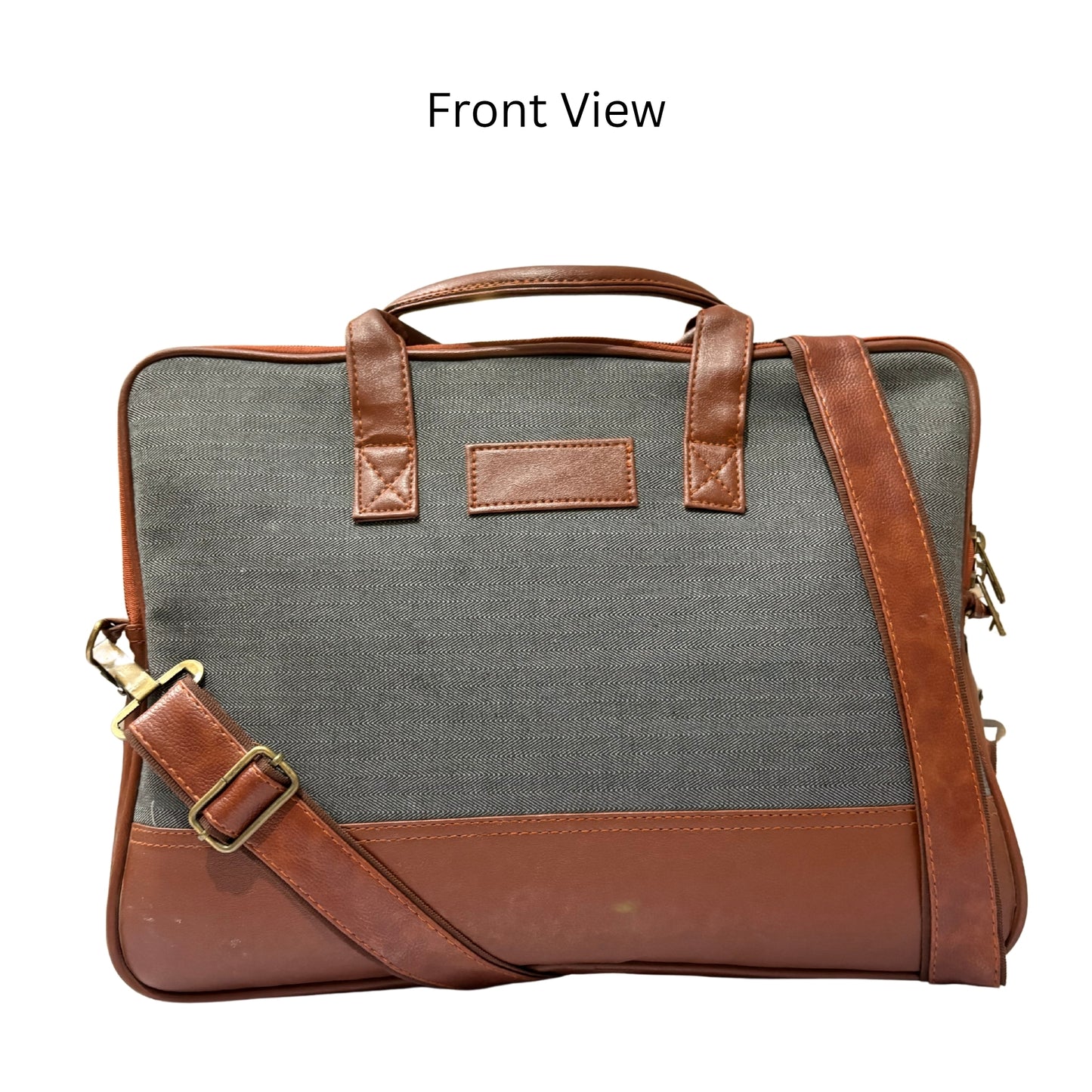 Premium Customized Dual-Tone Laptop Messenger Bag for Corporate Office Use