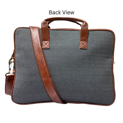 Premium Customized Dual-Tone Laptop Messenger Bag for Corporate Office Use