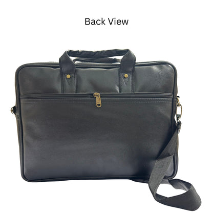 Premium Customized Black Executive Laptop Messenger Bag for Corporate Office Use