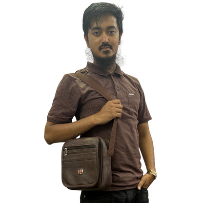 Premium Customized Compact Leather Sling Side Bag for Corporate & Daily Use
