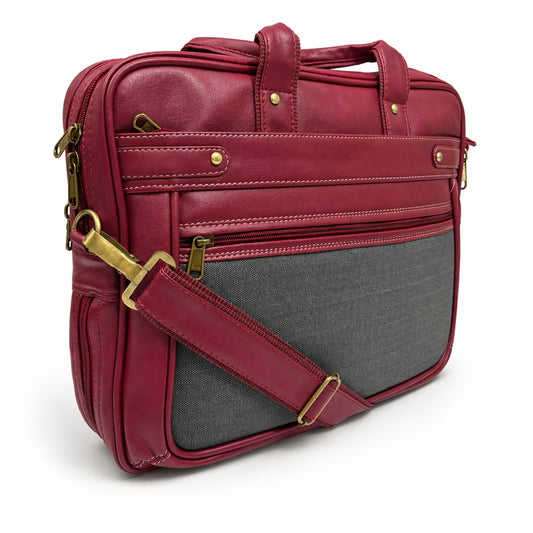 Premium Customized Dual-Tone Executive Laptop Messenger Bag for Corporate Use