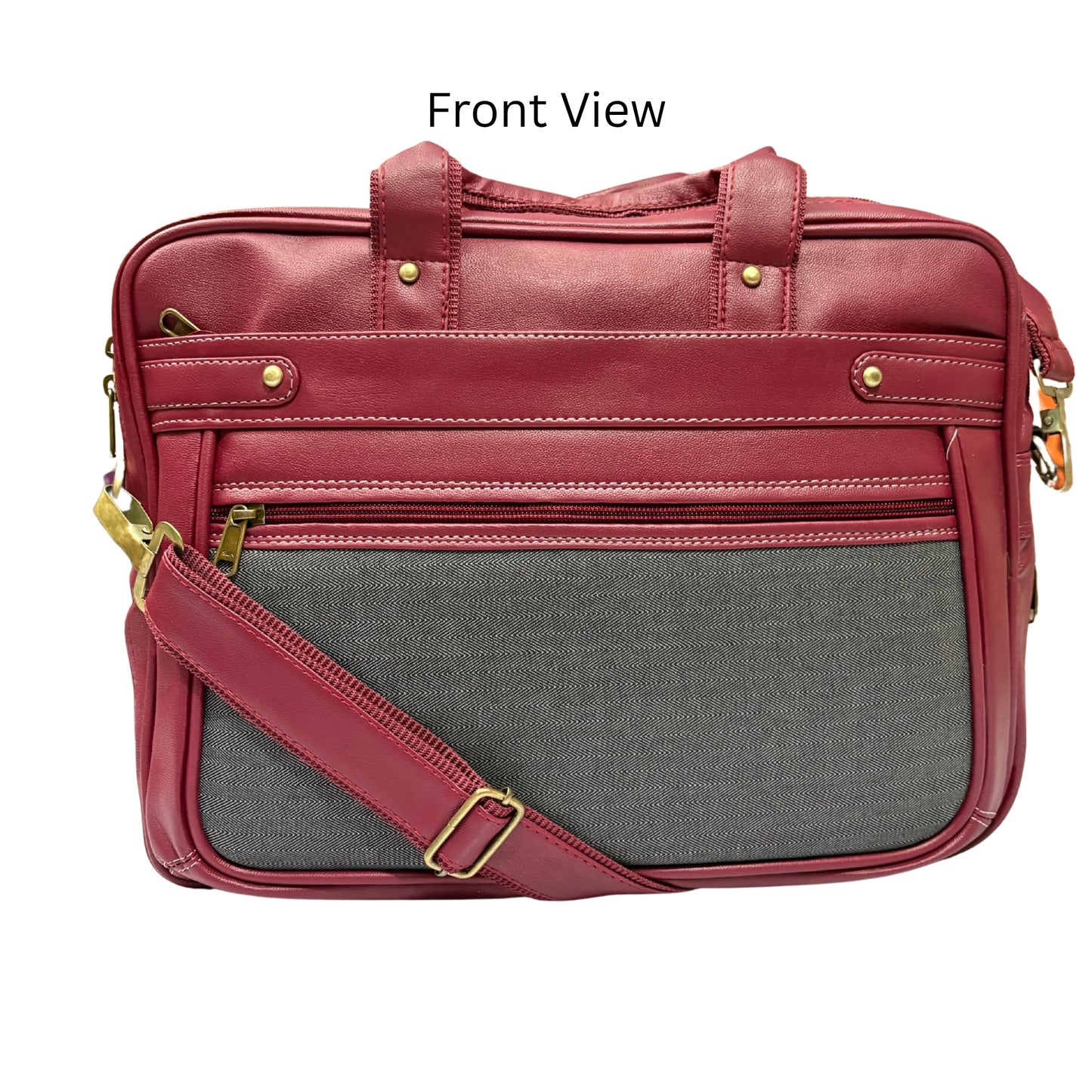 Premium Customized Dual-Tone Executive Laptop Messenger Bag for Corporate Use