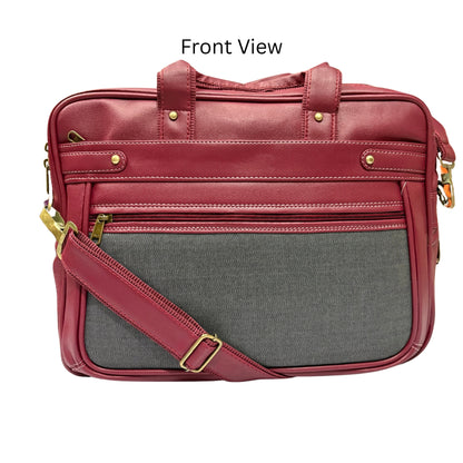 Premium Customized Dual-Tone Executive Laptop Messenger Bag for Corporate Use