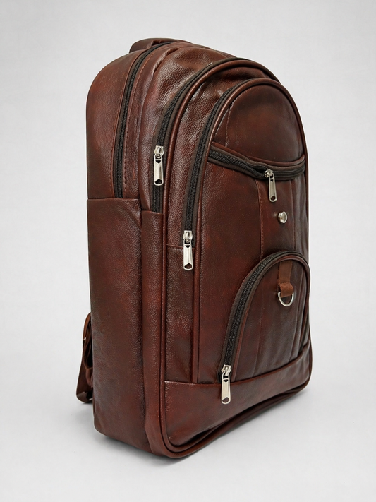 Premium Leather Finish Laptop Backpack for Corporate, Office & Executive Gifting | MOQ 100