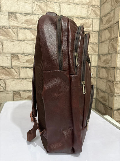Premium Leather Finish Laptop Backpack for Corporate, Office & Executive Gifting | MOQ 100