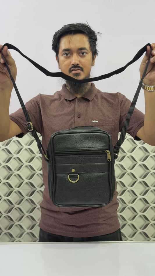 Custom Leather Sling Bag with Logo Printing | Bulk Order (MOQ 100)